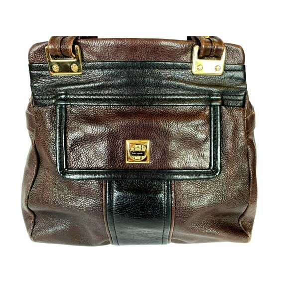 Kate Spade Sullivan Street Melita Satchel Brown Black Leather Shoulder Hand Bag - Picture 2 of 11